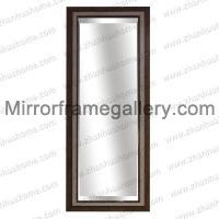 Brown with white Knurling PS Framed wall Decorative Mirror